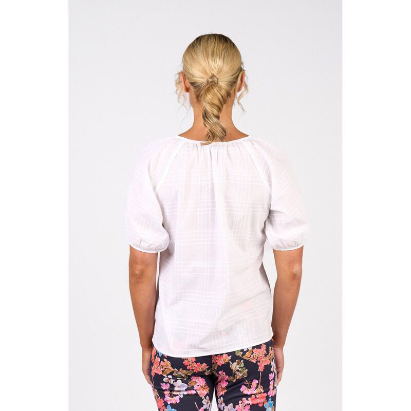 Vassalli Plain V Neck Top With Floaty Sleeve image number 5